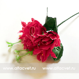 искусственные цветы роза-колокольчик цвета малиновый 11