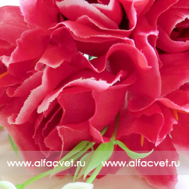 искусственные цветы роза-колокольчик цвета малиновый 11