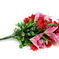 искусственные цветы роза-лилия цвета красный с розовым 42
