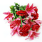искусственные цветы роза-лилия цвета красный с розовым 42