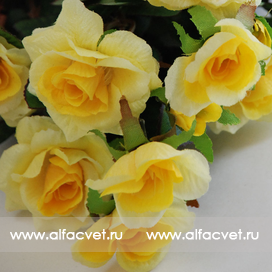 искусственные цветы маленькие розы цвета желтый 1