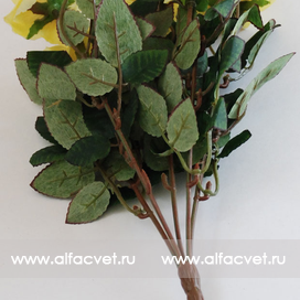 искусственные цветы маленькие розы цвета желтый 1