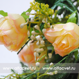 искусственные цветы роза маленькая цвета кремовый 24