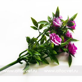 искусственные цветы букет роз пластик цвета фиолетовый 7