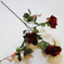 искусственные цветы ветка роз цвета красный 4