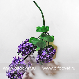 искусственные цветы ветка сирени (пластмассовая) цвета фиолетовый 7