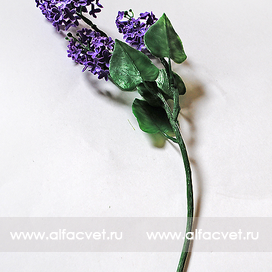 искусственные цветы ветка сирени (пластмассовая) цвета фиолетовый 7