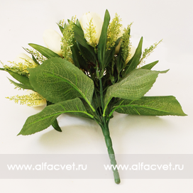 искусственные цветы тюльпаны цвета белый 6