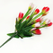 искусственные цветы тюльпаны цвета красный с розовым 42