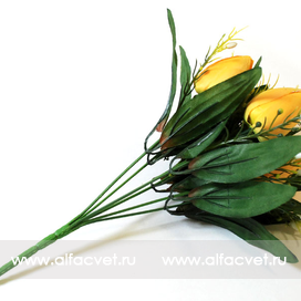 искусственные цветы тюльпаны цвета желтый 1