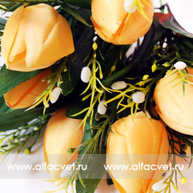 искусственные цветы тюльпаны цвета желтый 1