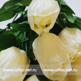 искусственные цветы тюльпан цвета белый 6