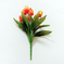 искусственные цветы букет тюльпанов цвета желтый с оранжевым 17