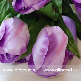 искусственные цветы тюльпан цвета сиреневый 8