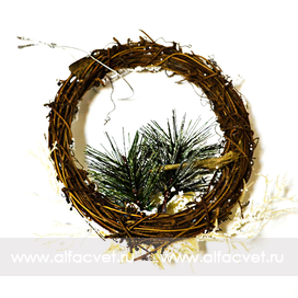 искусственные цветы рождественский венок цвета желтый 1
