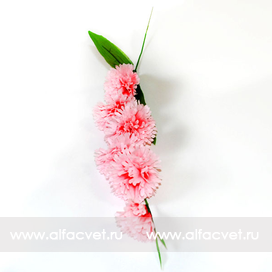 искусственные цветы ветка гвоздики цвета розовый 5