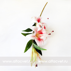 искусственные цветы ветка лилии цвета сиреневый 8